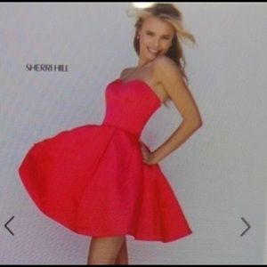 Pink Sherri Hill homecoming dress